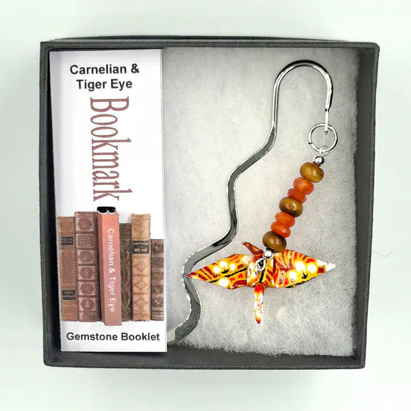 Carnelian & Tiger eye | Crane Bookmark
