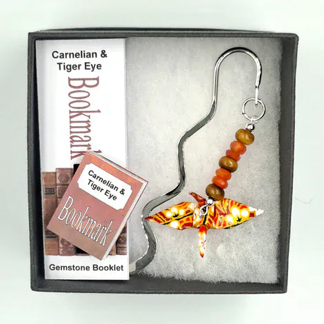 Carnelian & Tiger eye | Crane Bookmark
