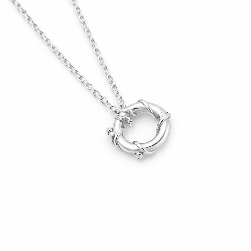 Nebula | Sterling Silver Circle Pendant Petite