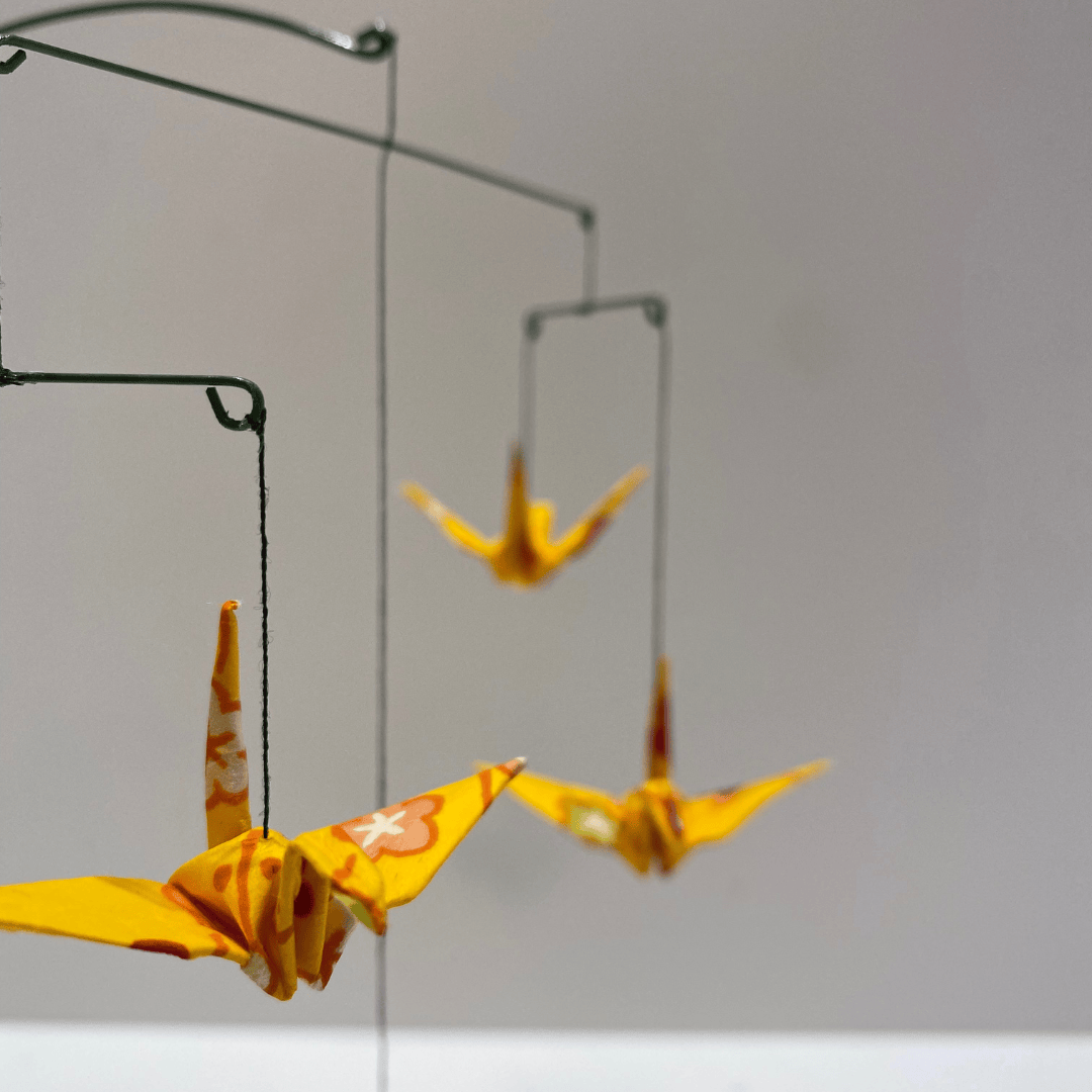 Handmade Origami | Yellow Crane Mobile
