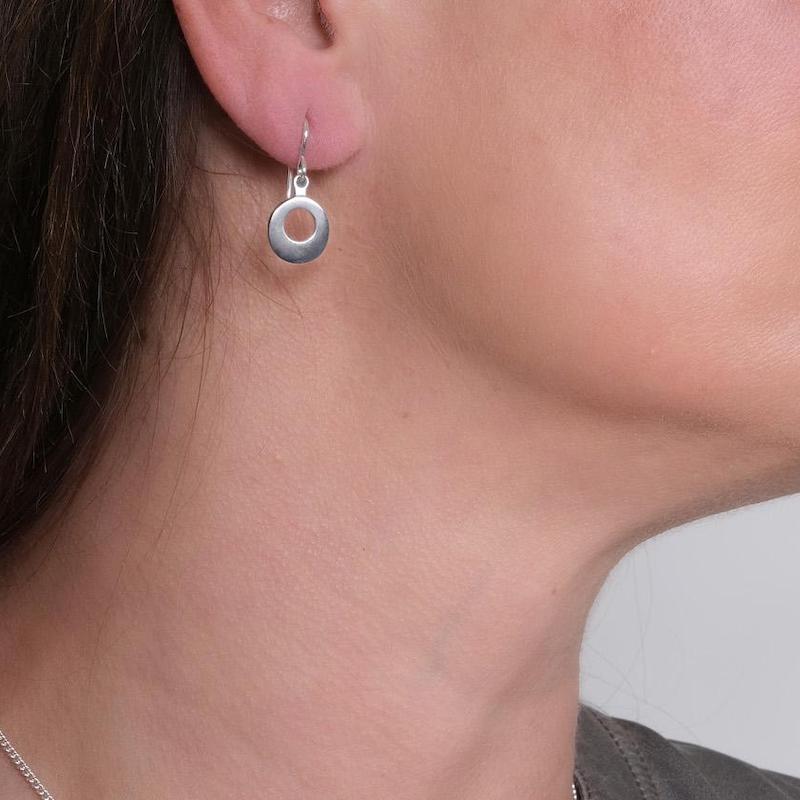Circle of Dreams | Sterling Silver Drop Earrings | Petite