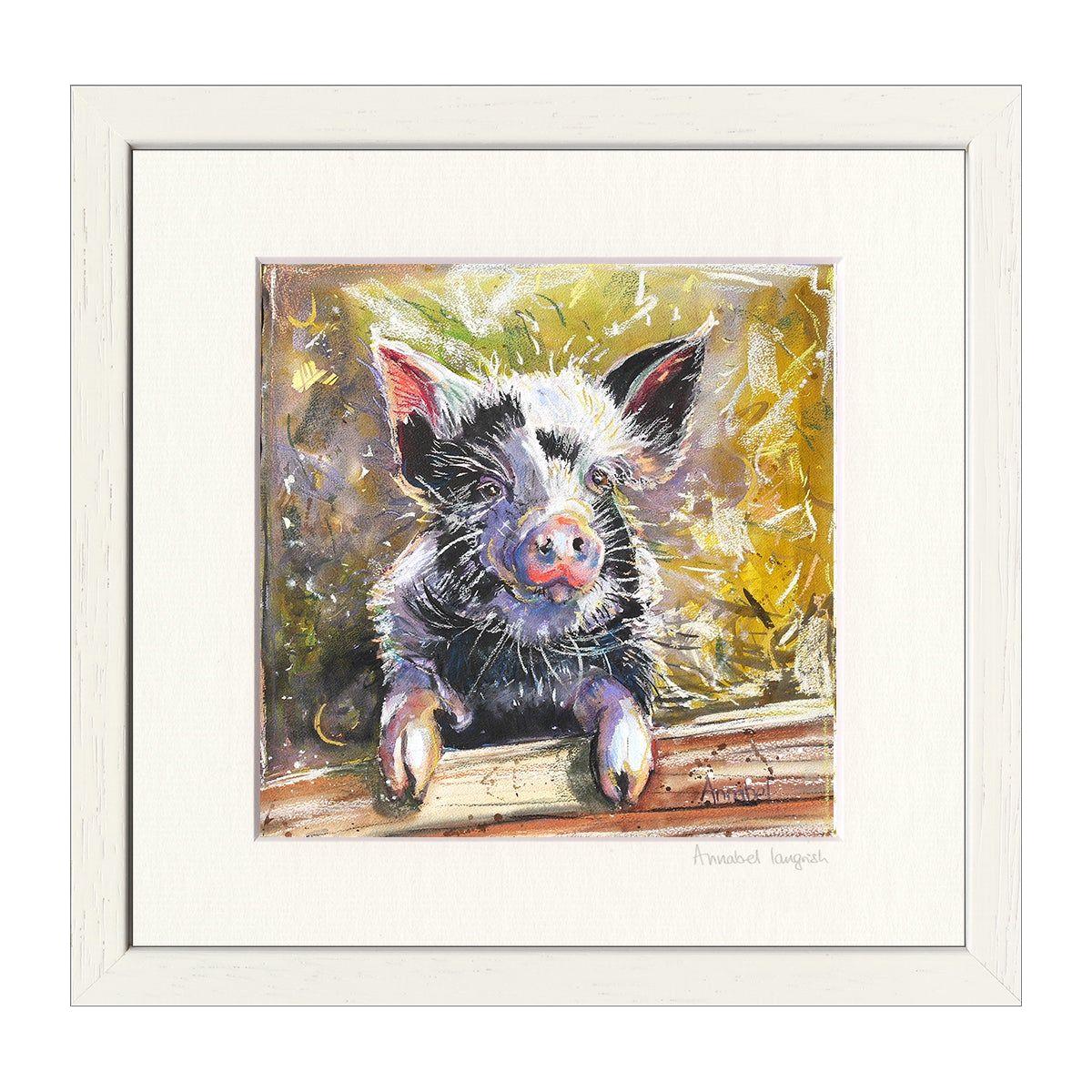 Fuchsia the Pig | Framed Art Print