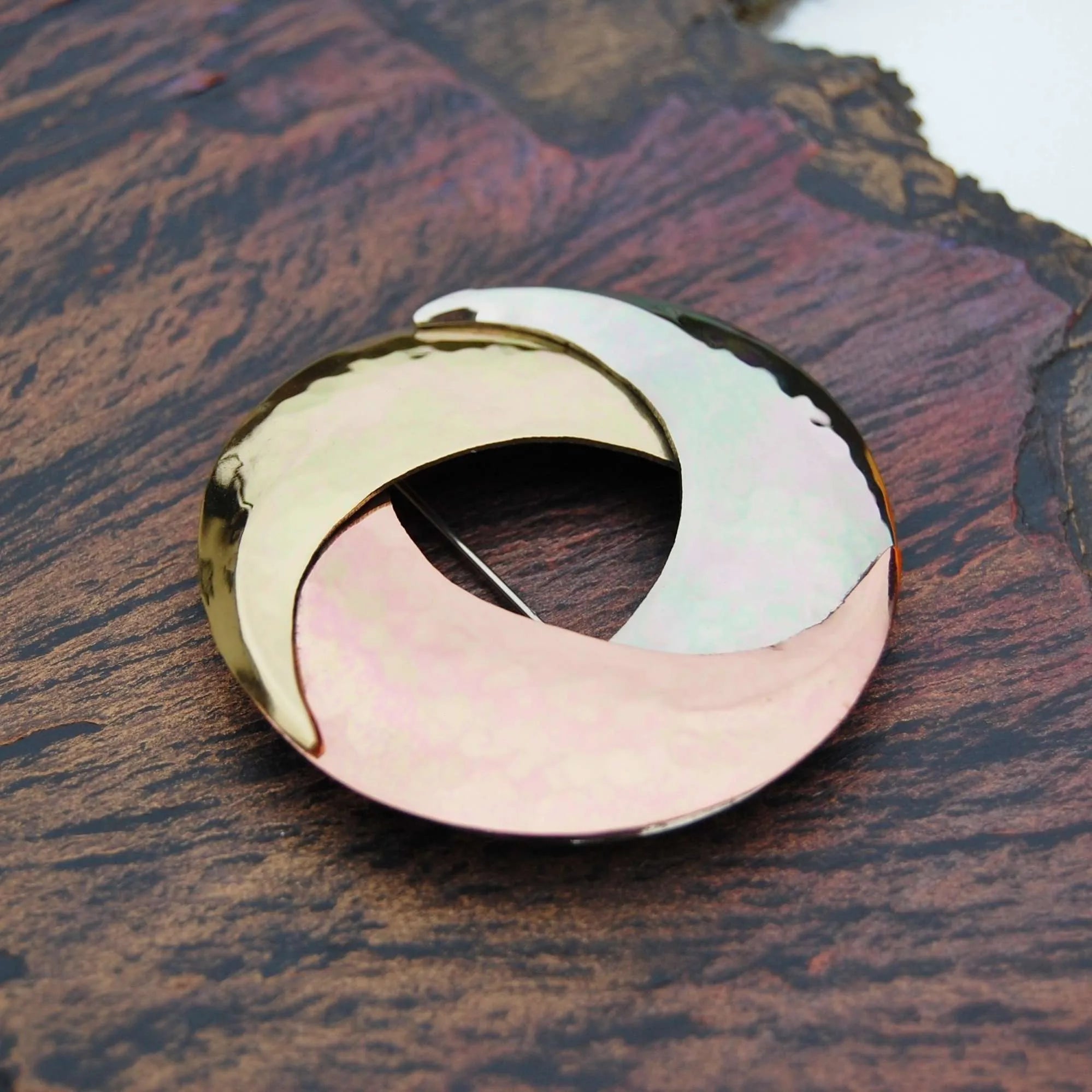 Crescent Moon Brooch - Large
