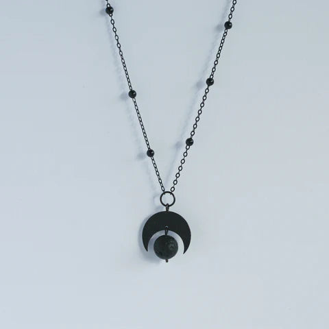 Lava Aromatherapy | Moon Necklace