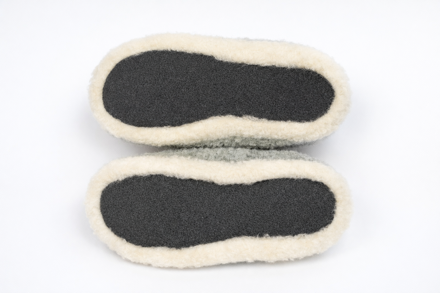 Full Slippers | Light Grey Wool