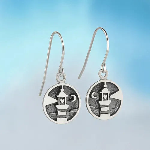 Alan Ardiff Earrings Light House | Sterling Silver Drop Earrings