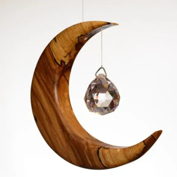 Artwood Designs Wooden Suncatcher | Medium Crescent Moon