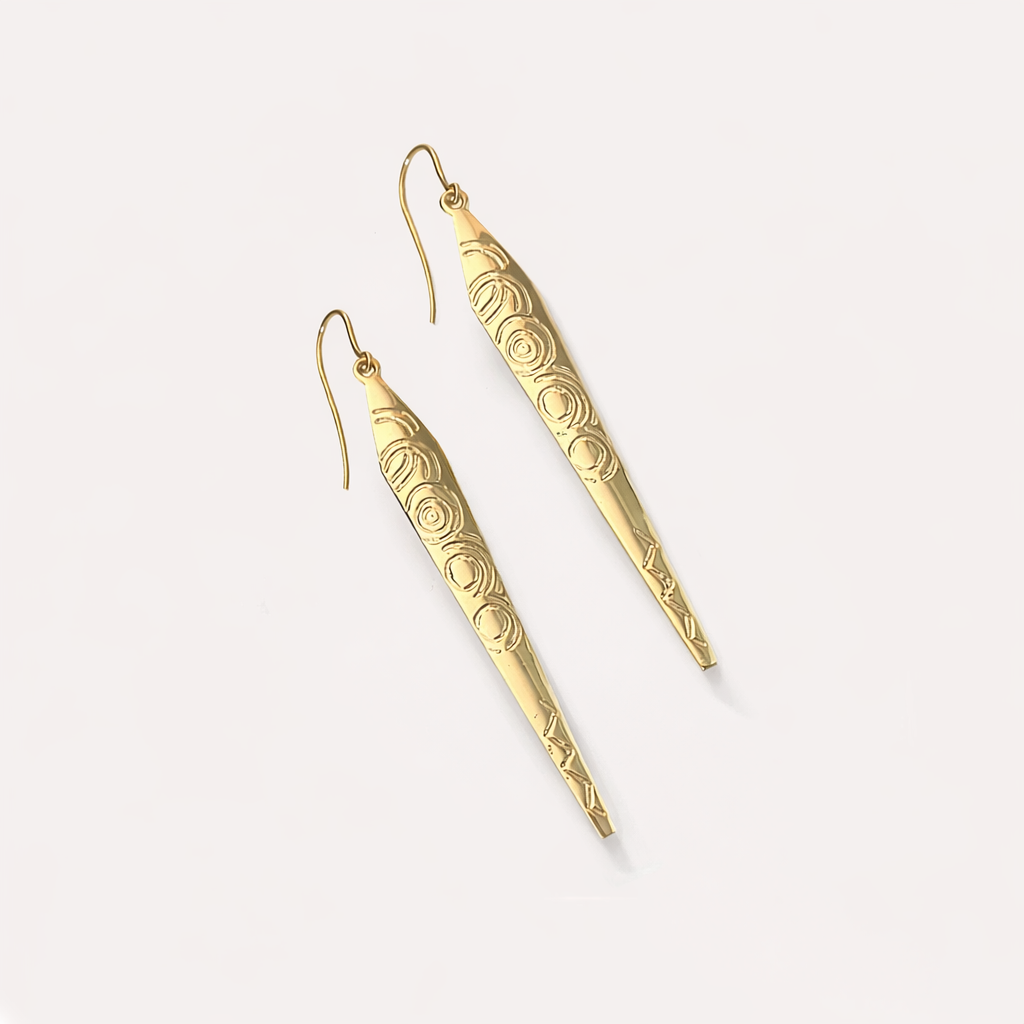 Carrowmore | 9ct Solid Gold Drop Earrings Large
