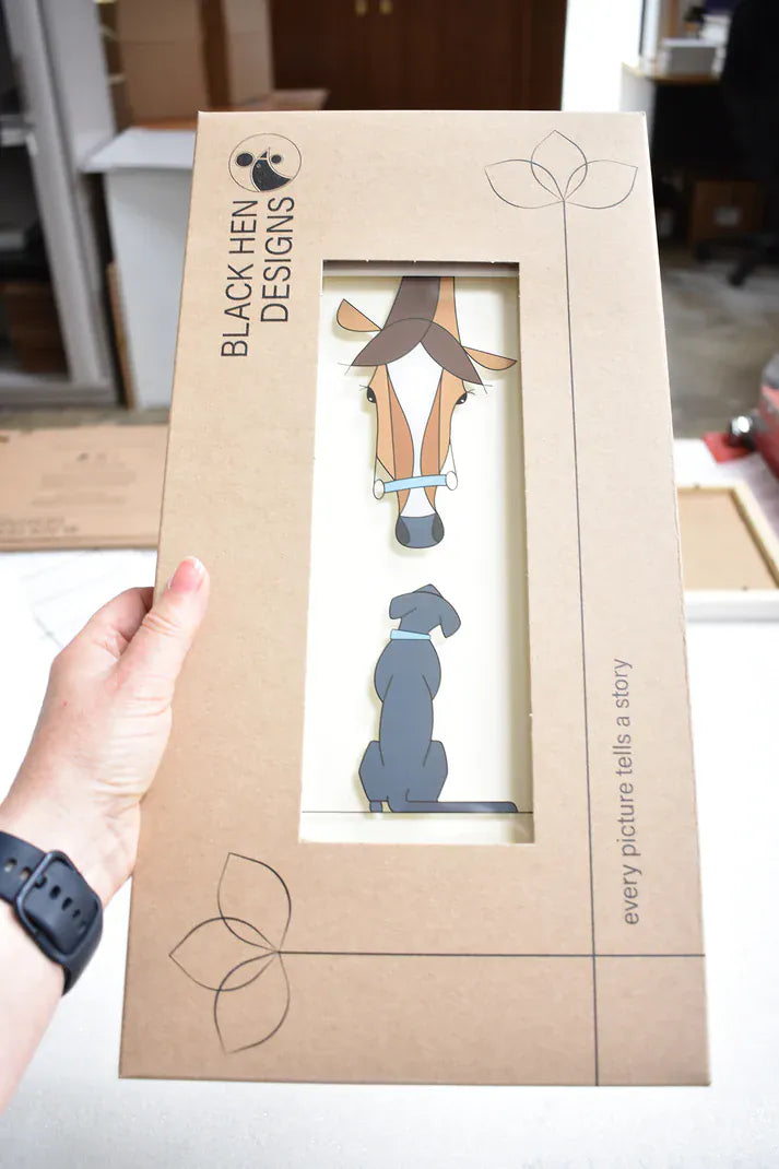 Black Hen Designs Any News? | Framed Glass Painting