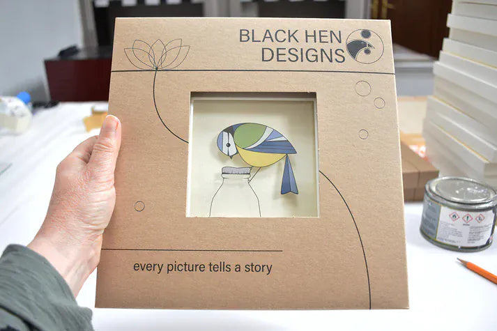 Black Hen Designs Lucky Dip | Framed Glass Painting