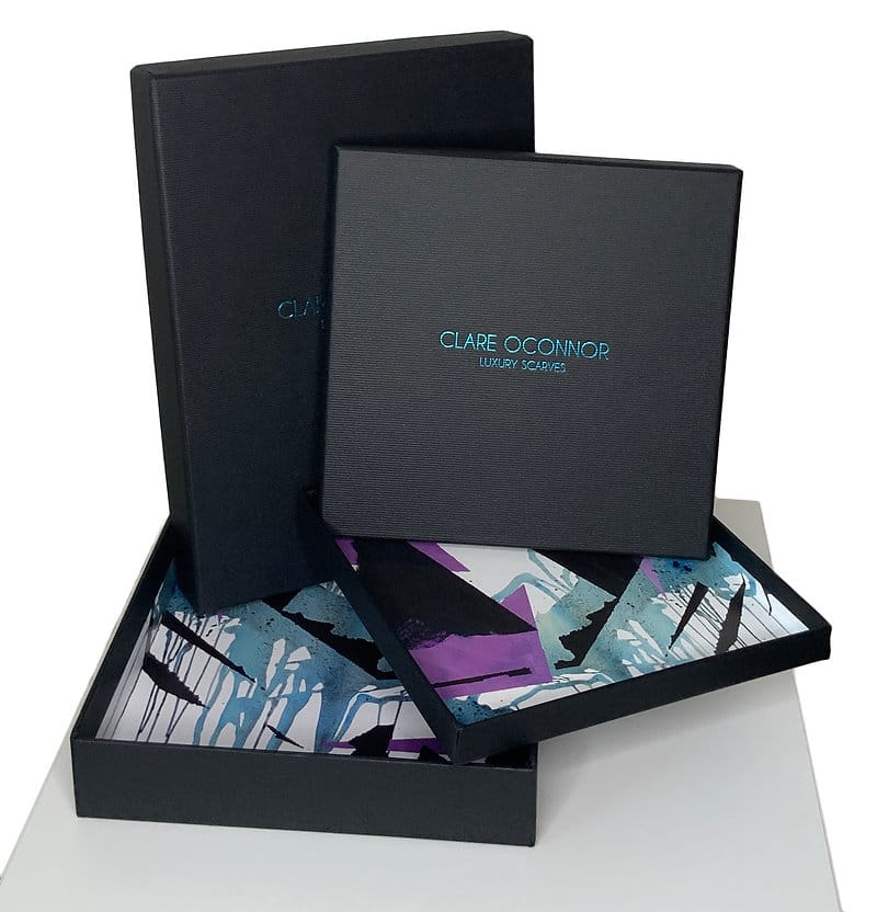 Clare OConnor 100% Silk Twill Scarf - Large double sided