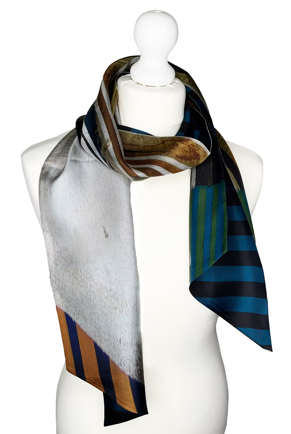 Clare OConnor 100% Silk Twilly Scarf | Large double sided