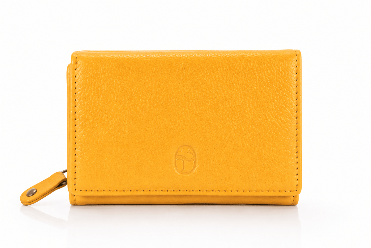 Leather Wallets | Mustard Luxury Triple Fold Wallet