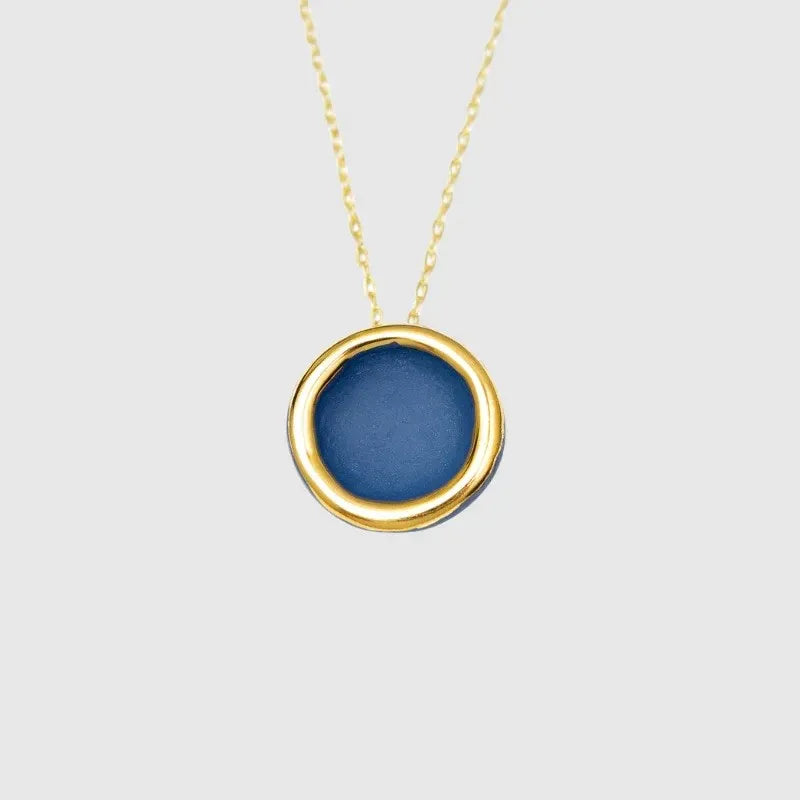 Danu Ceramics Matte Royal Blue | Halo Moon Pendant
