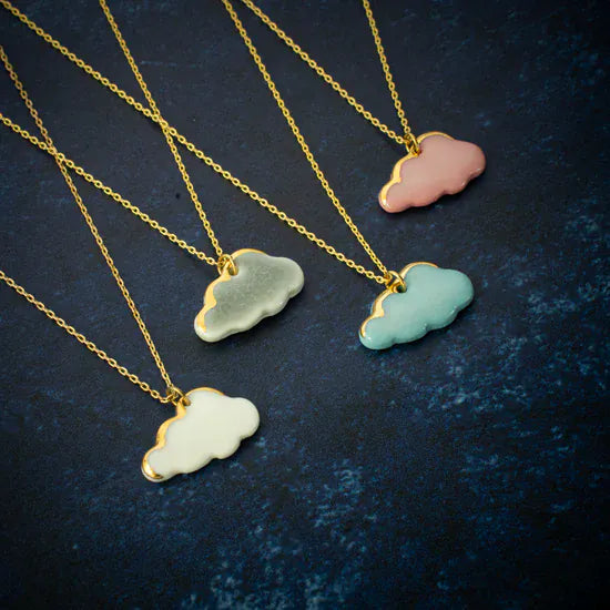 Danu Ceramics Teal & Gold | Cloud Necklace