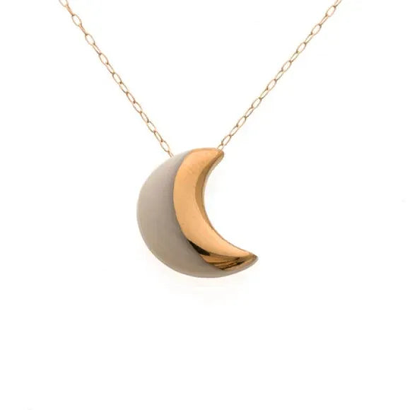 Danu Ceramics White & Gold | Moon Crescent Pendant
