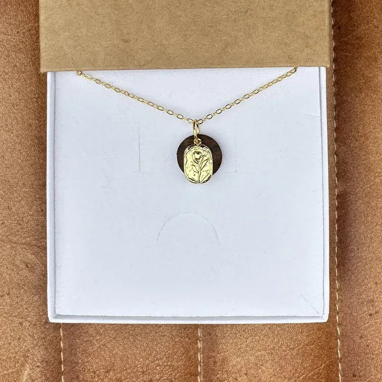 Deeca Design Pendants/Necklaces Tulip Pendant | Walnut & 18kt Gold Plating
