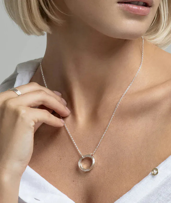Lynsey De Burca Pendants/Necklaces Doorus | Sterling Silver and Gold-Vermeil Mix Pendant
