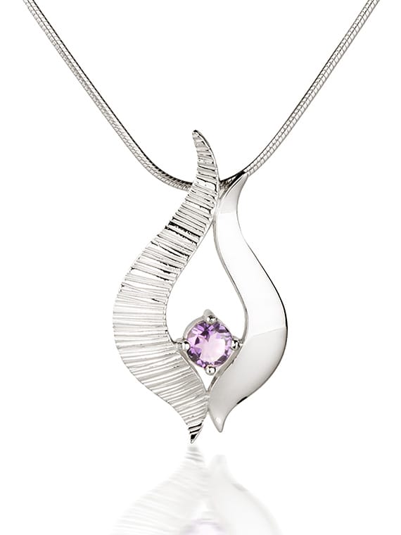 Fiona Kerr Ebb & Flow | Sterling Silver Medium Amethyst Pendant