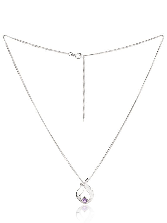 Fiona Kerr Ebb & Flow | Sterling Silver Small Amethyst Pendant