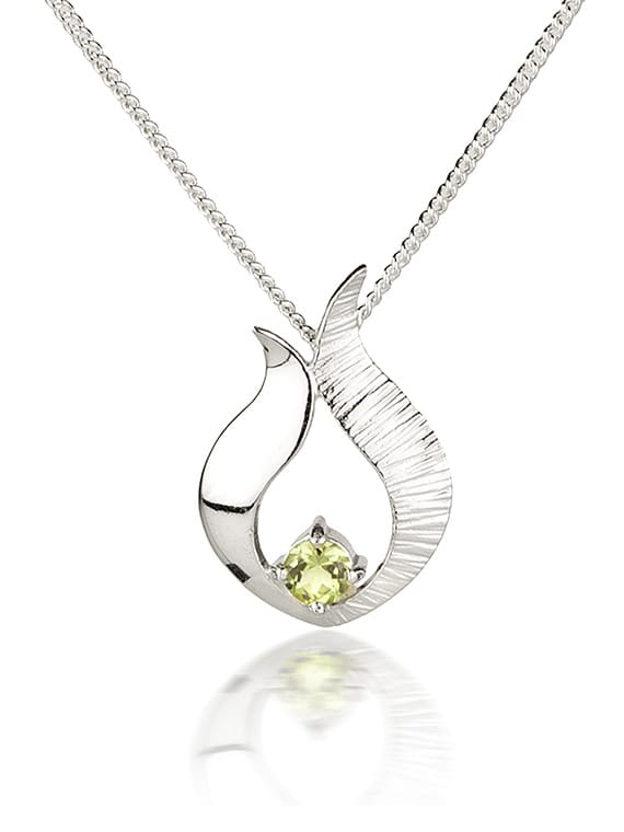 Fiona Kerr Ebb & Flow | Sterling Silver Small Peridot Pendant