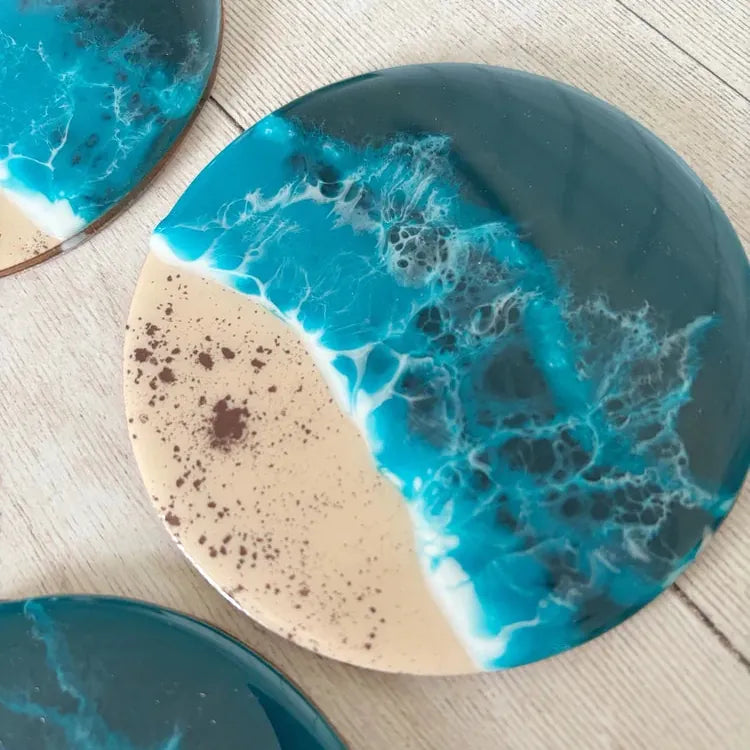 Fiona Scott Handmade Resin Art | Ocean Resin Coasters