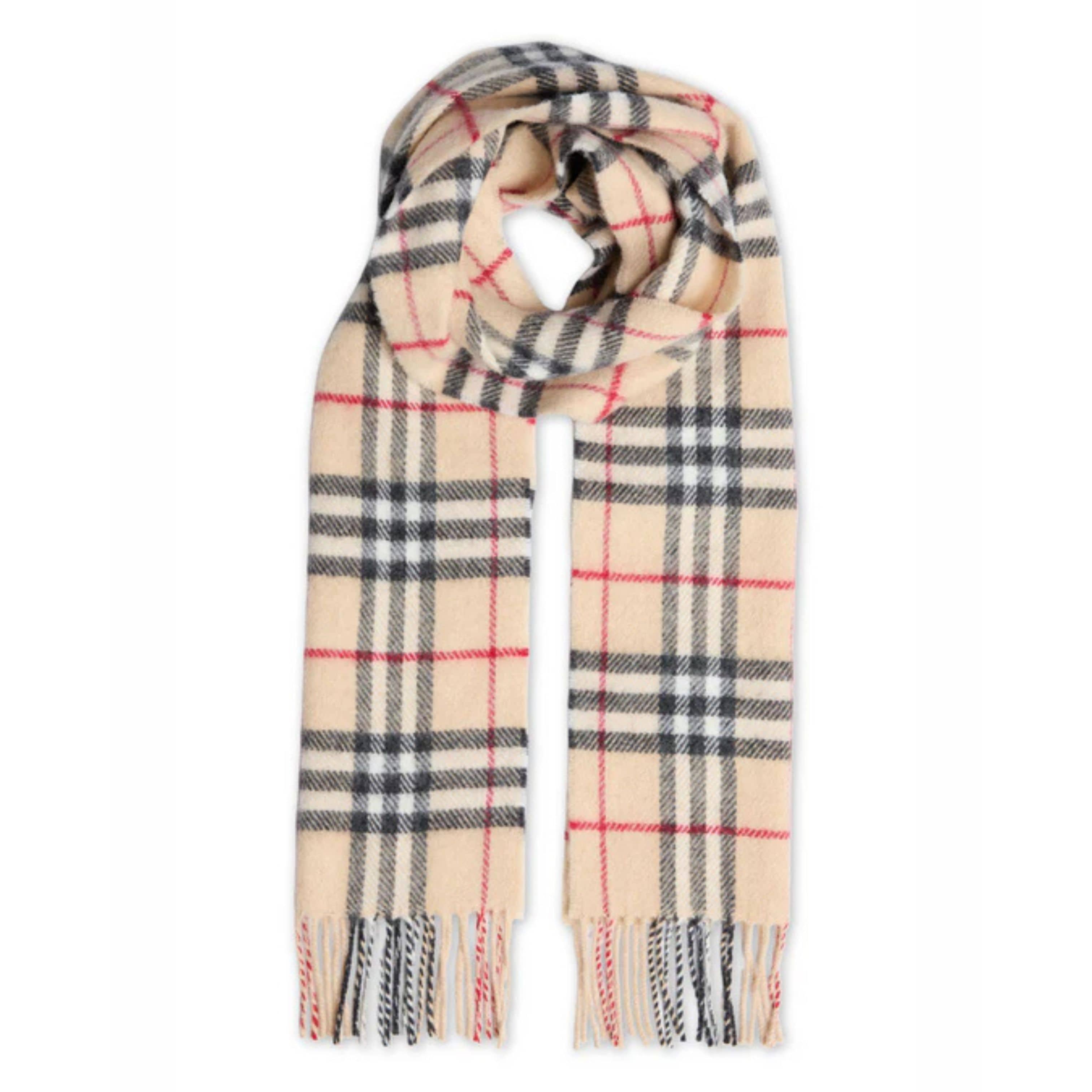 Foxford Scarves Scarf 100% Lambswool Scarf | Fawn Tartan