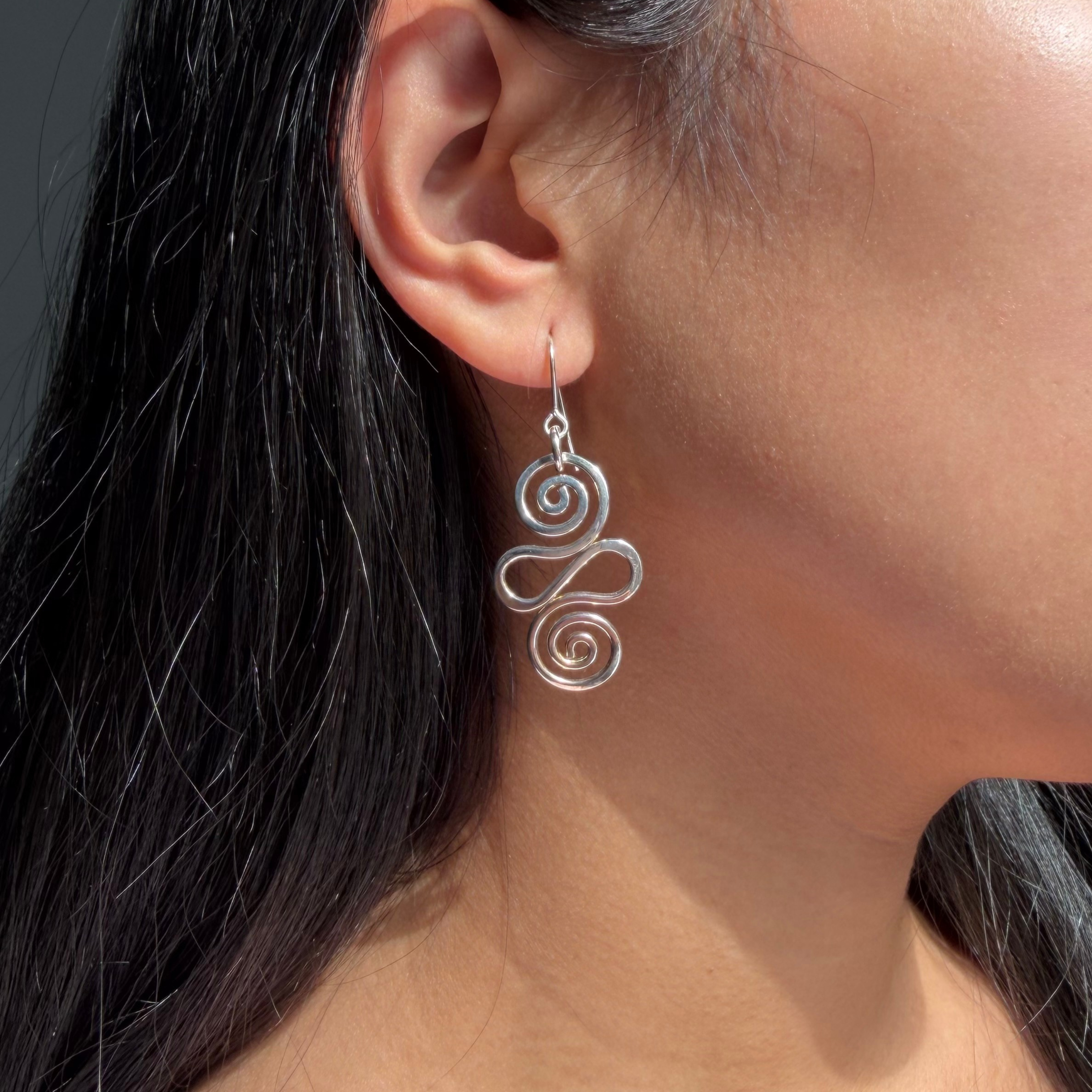 Double Snail | Drop Earrings