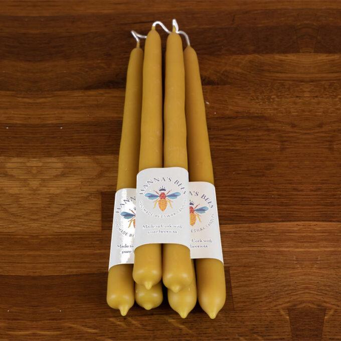 Hanna's Bees Candles Beeswax | Pair of Dinner Candles