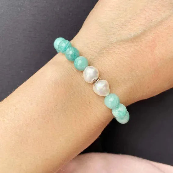 ILgemstones Amazonite | Silver Bracelet
