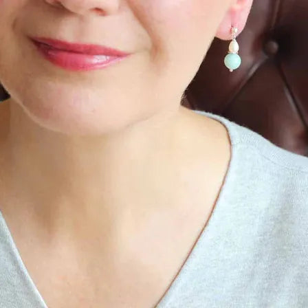 ILgemstones Amazonite | Silver Studs