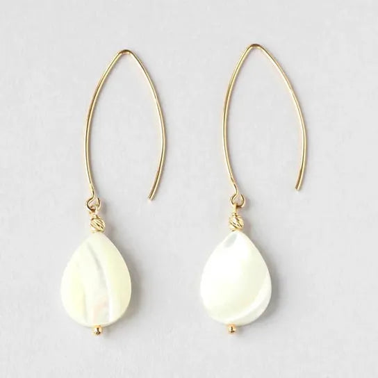 ILgemstones Gold Drop Earrings | Mother of Pearl