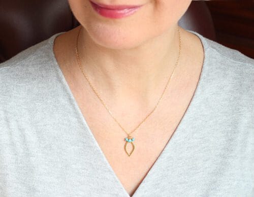 ILgemstones Gold Vermeil Necklace | Turquoise