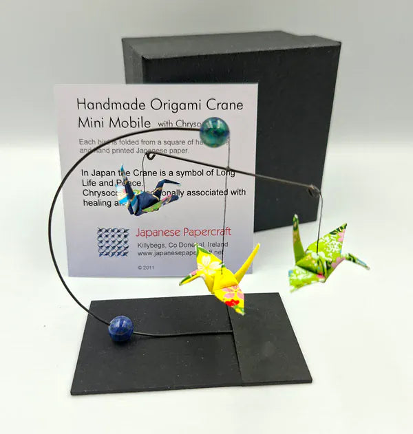 Japanese Papercraft Chrysocolla | Mini Crane Mobile