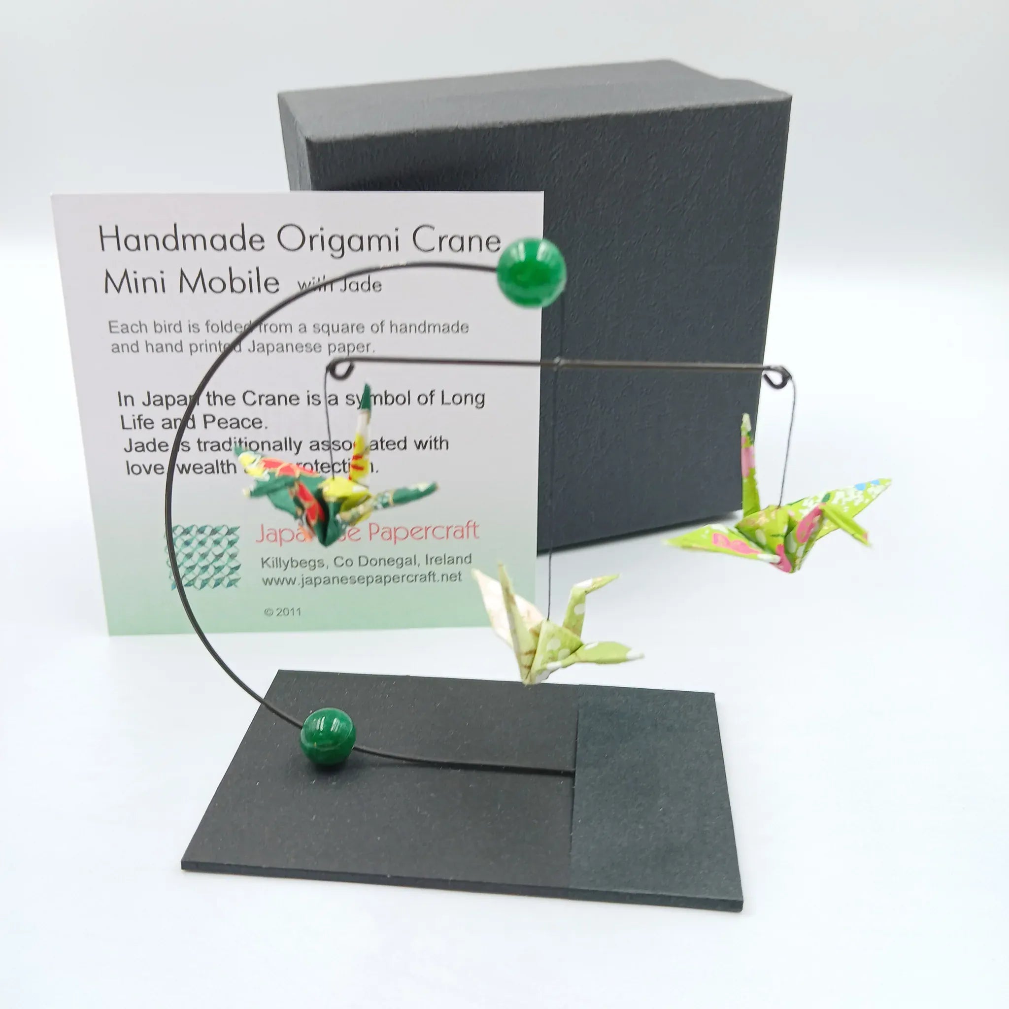Japanese Papercraft Jade | Mini Crane Mobile