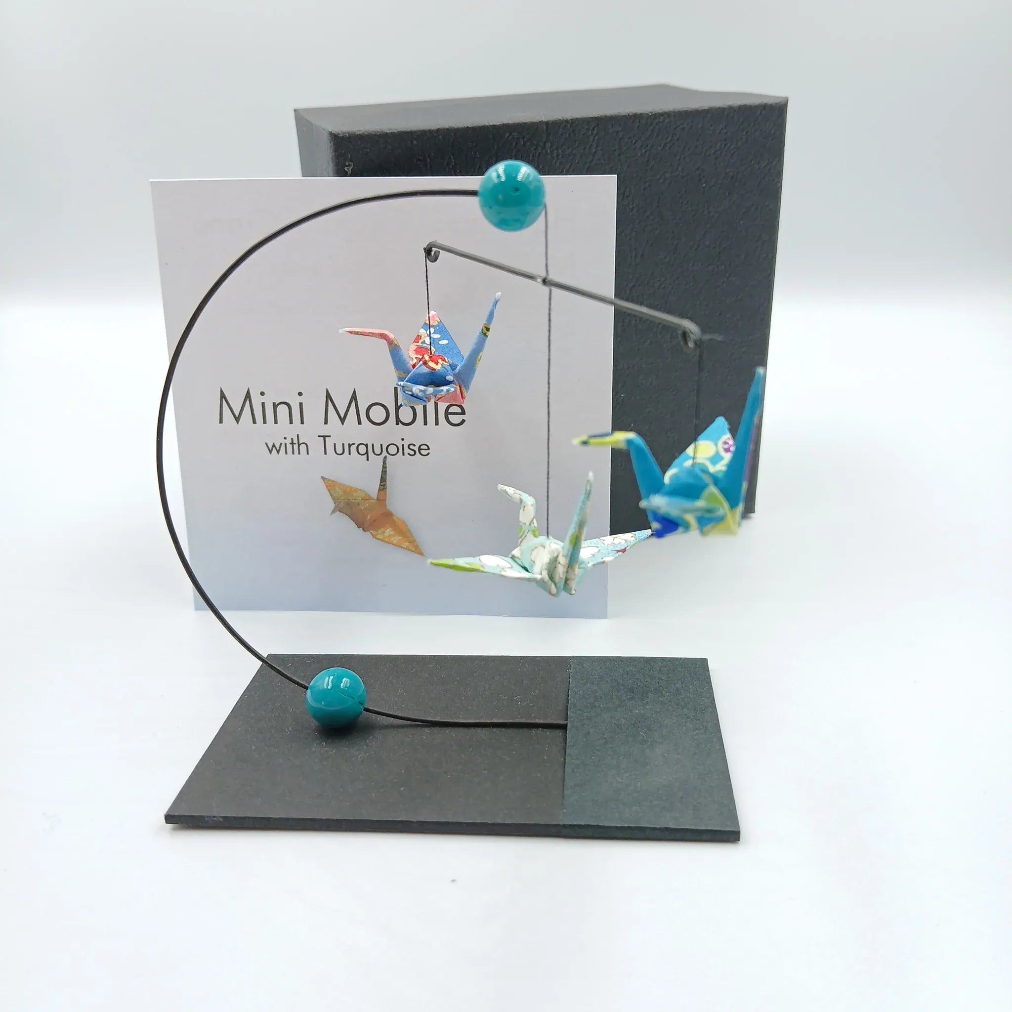 Japanese Papercraft Turquoise | Mini Crane Mobile