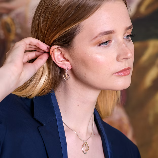 Jill Graham Earrings Wings | Sterling Silver & Gold Swing Studs