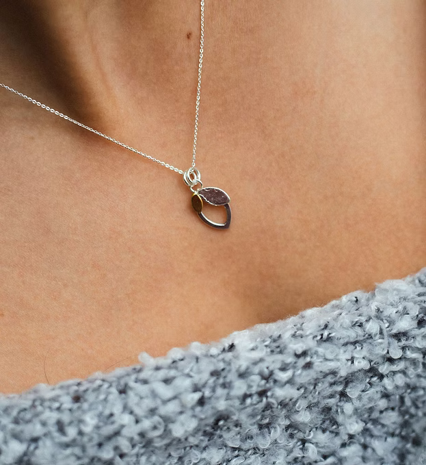 Jill Graham Pendants/Necklaces Crown Of Laurels | Sterling Silver & Gold Small Pendant