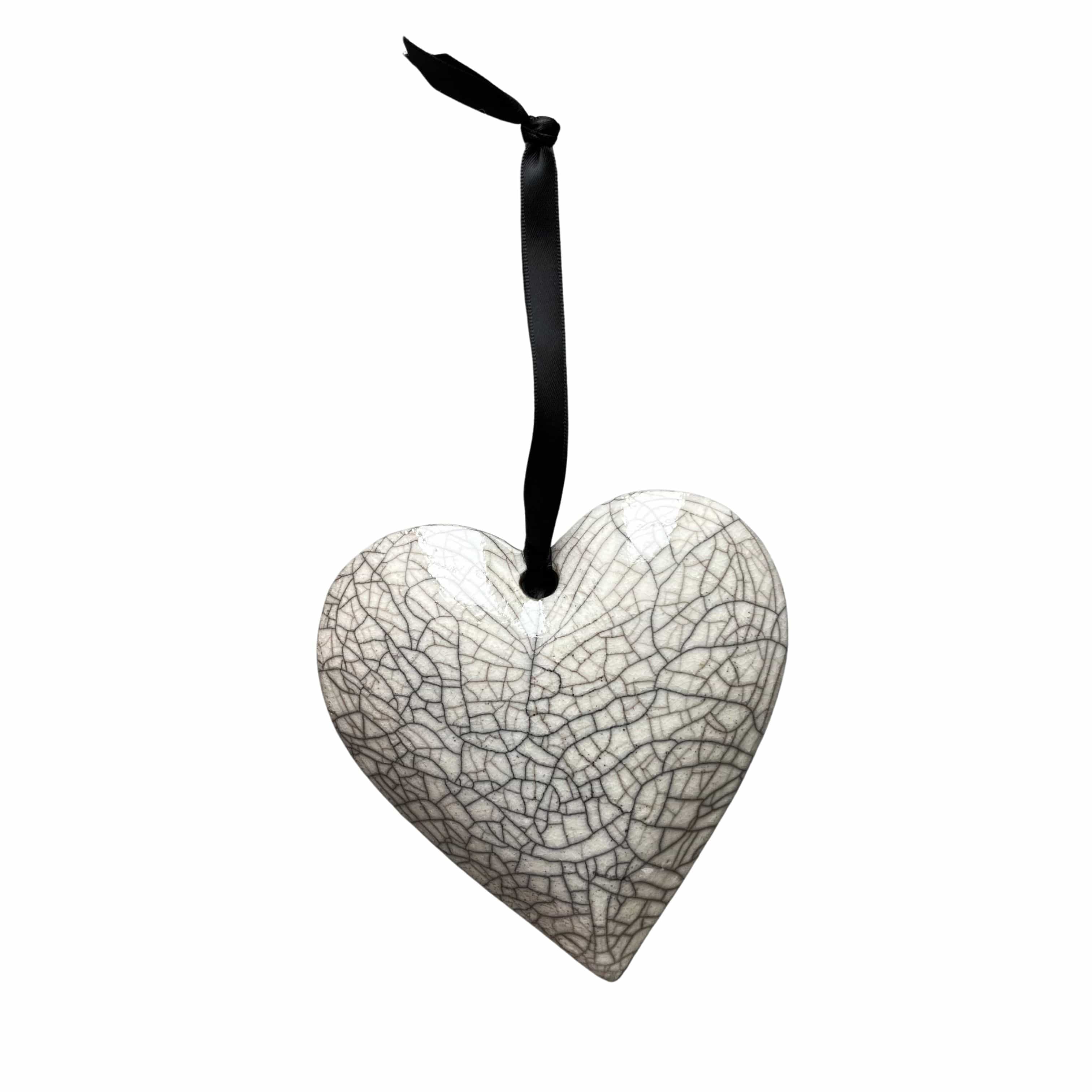 Julian Smith White Heart | Raku Ceramic