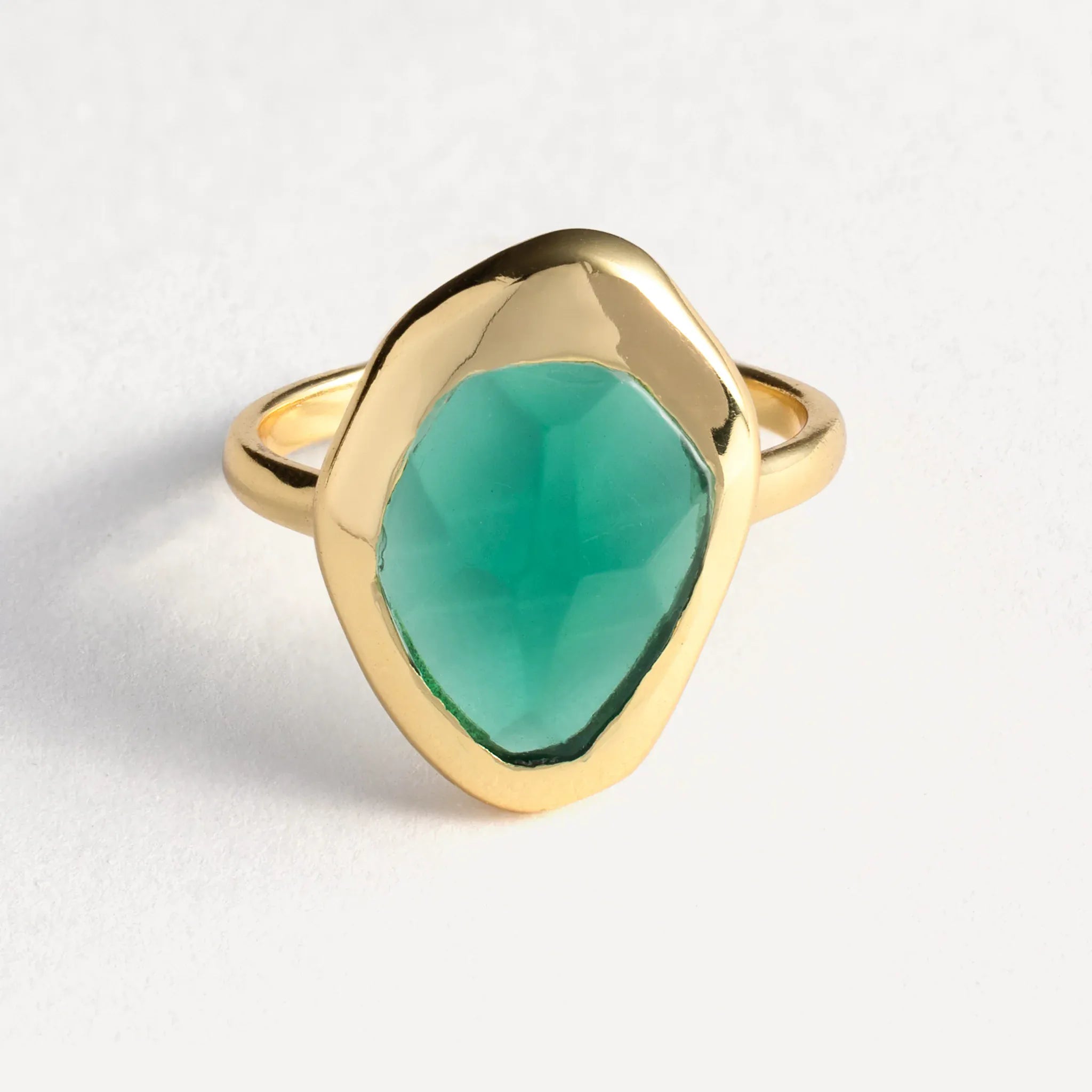 Juvi Green Tourmaline | Gold Vermeil ring