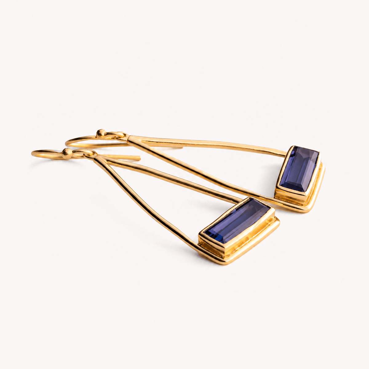 Juvi Pendants/Necklaces Manhattan Swing Earrings | Iolite & Gold Vermeil