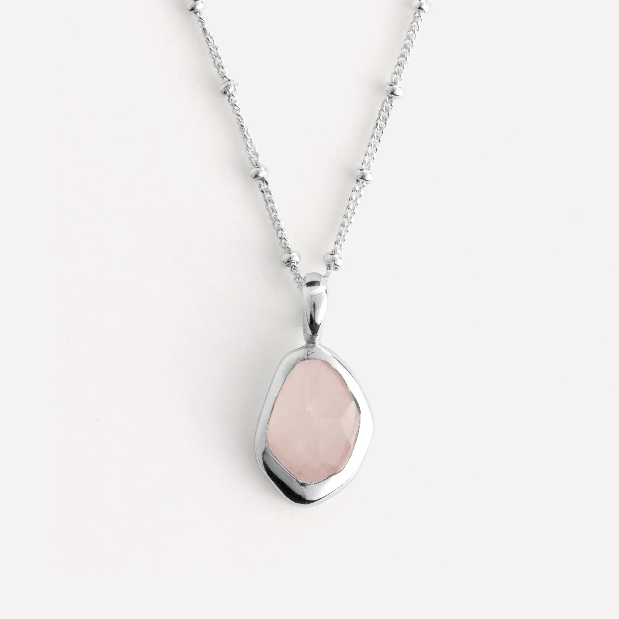 Juvi Rose Quartz | Stepping Stone Large Pendant