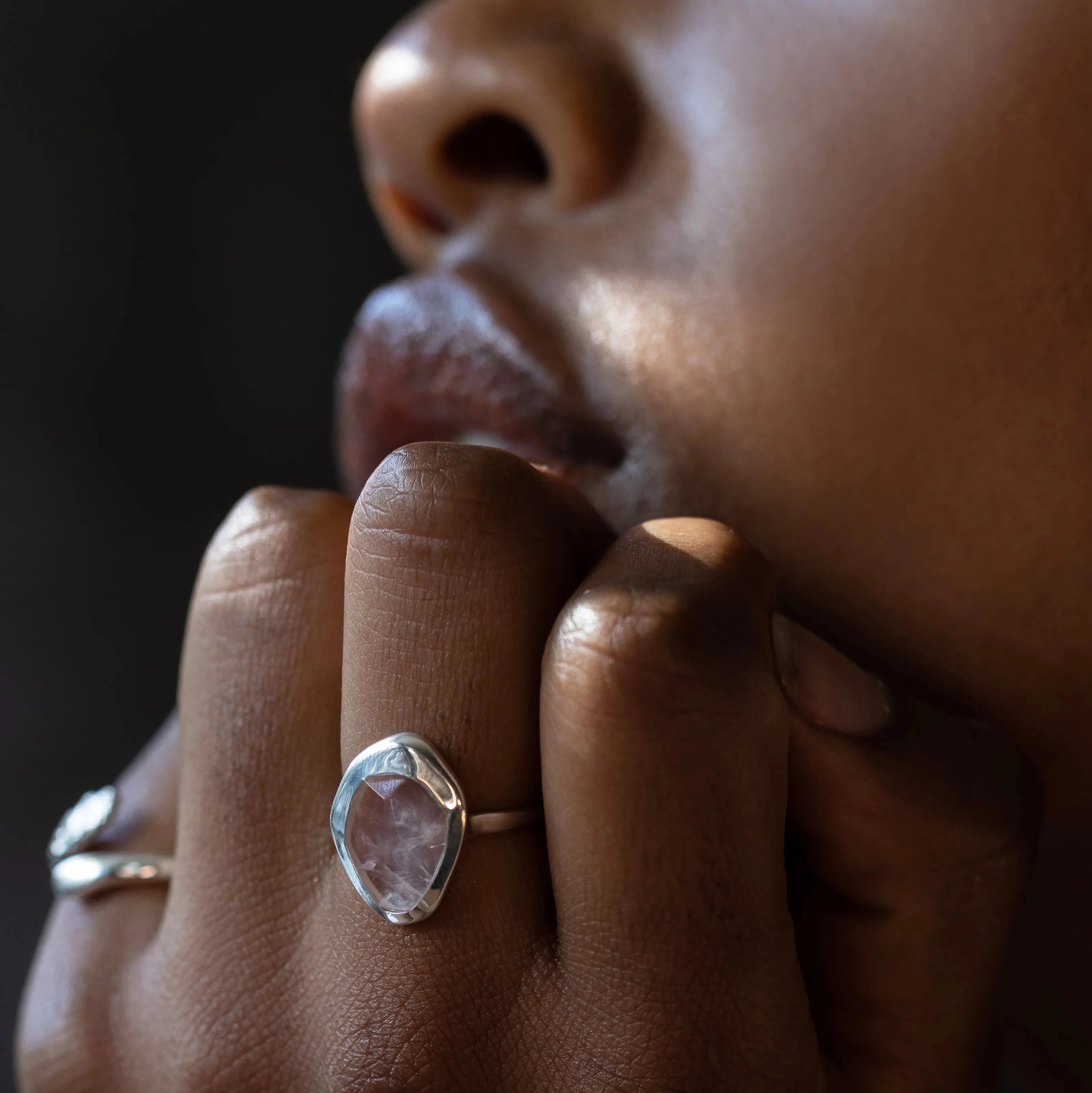 Juvi Rose Quartz | Stirling Silver Ring