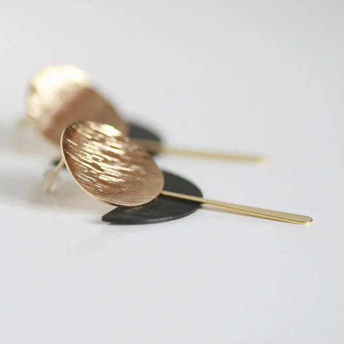 Kaiko Black & Gold | Art Deco Earrings