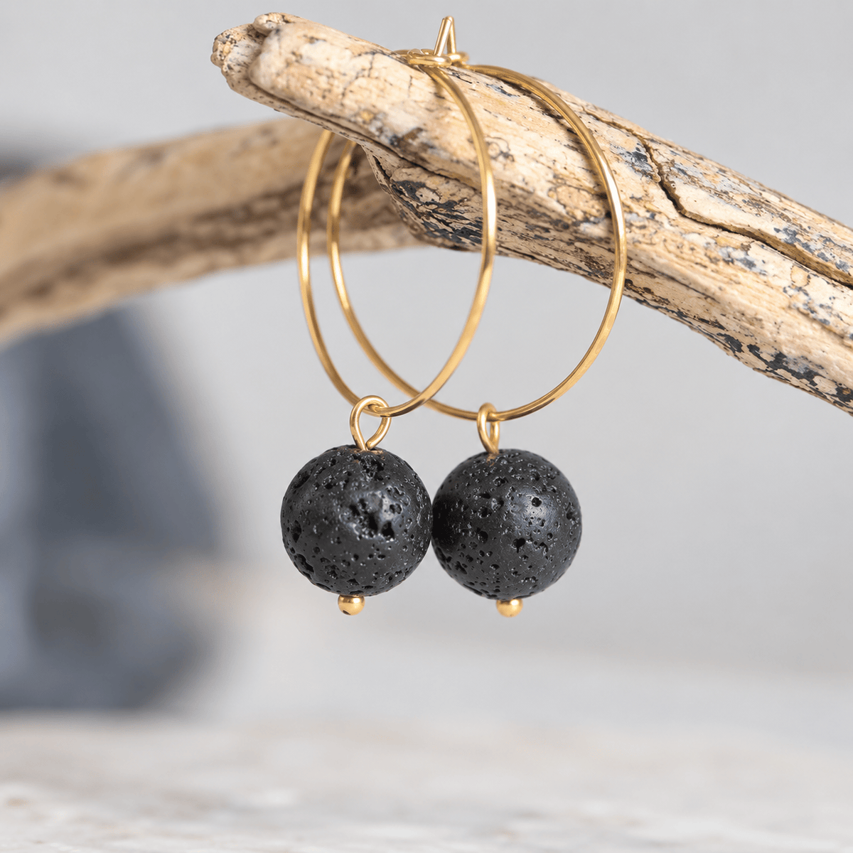 Kaiko Earrings Lava Aromatherapy | Hoop Earrings