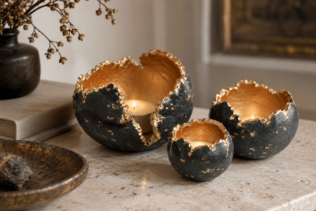 Kaiko Homewares Ceramics & Sculptures Decorative Concrete Sphere | Charcoal