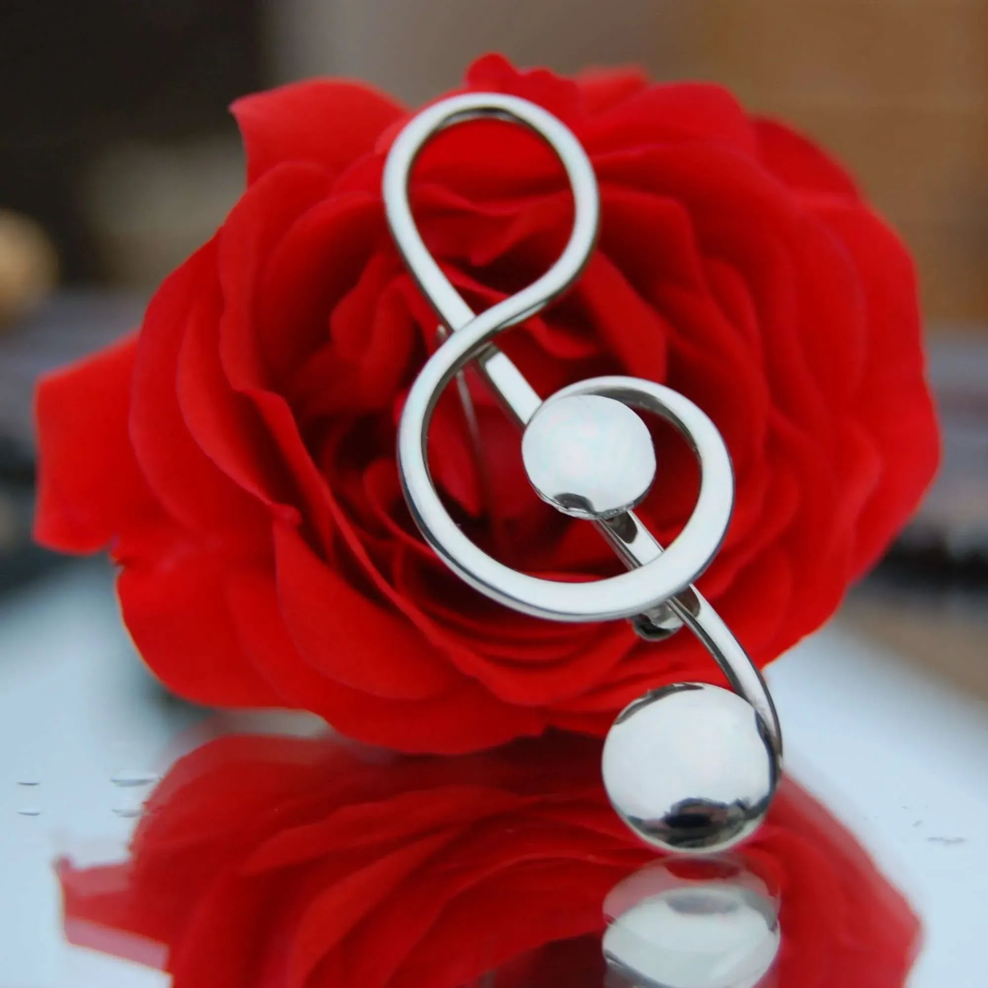 Kieran Cunningham Treble Clef | Silver Brooch
