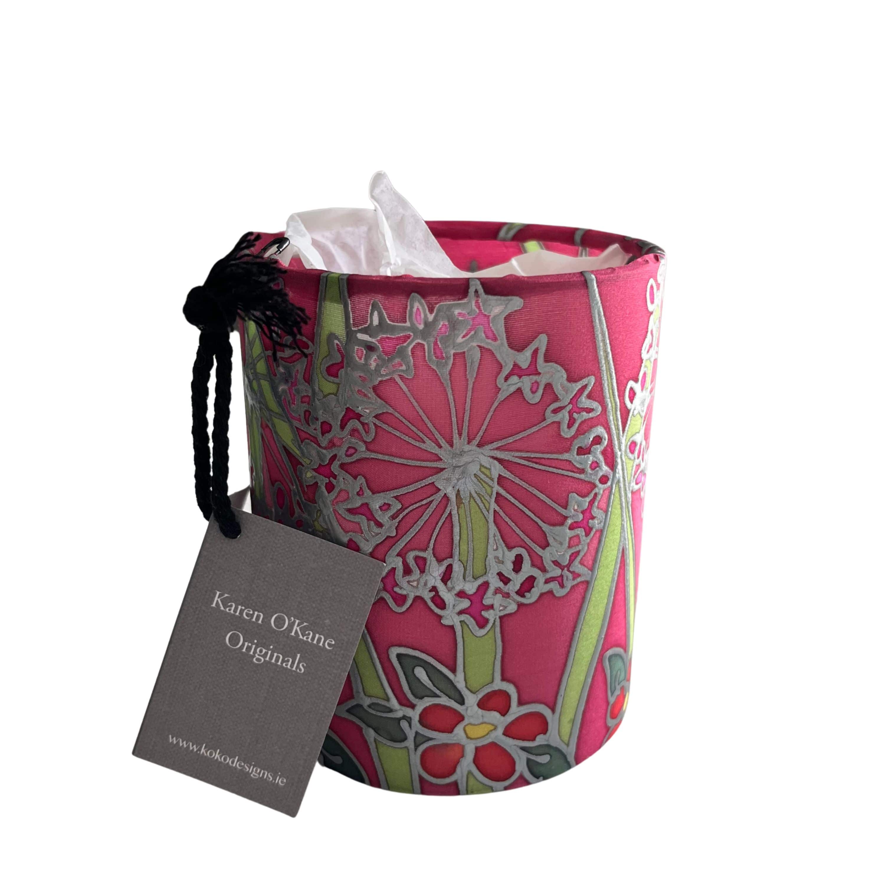 Koko Designs Pink Agapanthus | Silk Tealight Holder