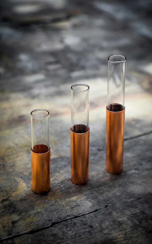 Kopper Kreation Copper Pipe Flower Bud Vase | Set of 3