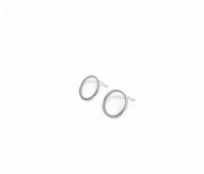Lynsey De Burca Earrings Linkage | Ancaire Sterling Silver Circle Studs